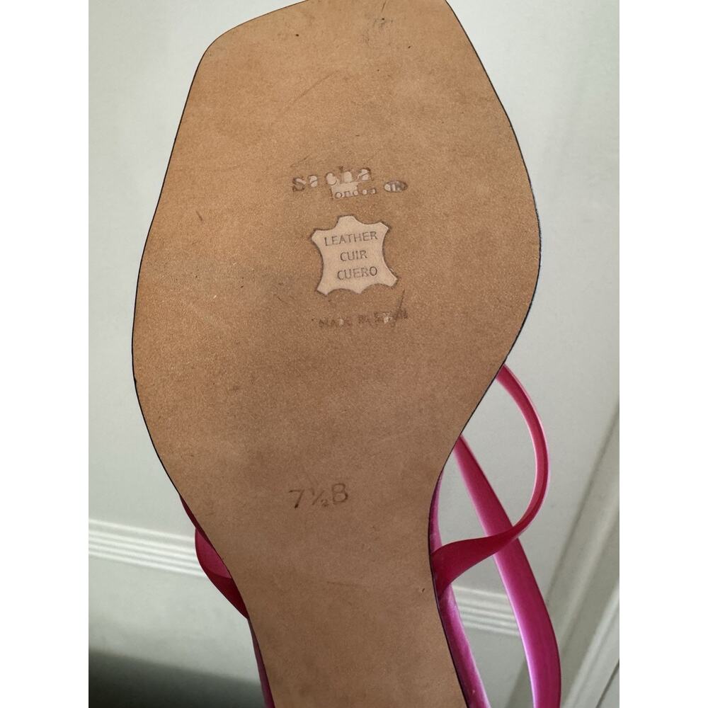 Vintage Sacha London Hot Pink Jelly Lucite‎ Heel Y2K Sz 7.5 - Picture 9 of 9